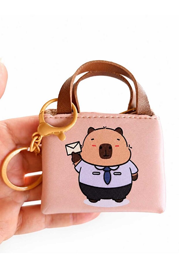 Stylish Design Coin Purse Keychain Wallet – Mini Zippered Money Pouch with Cute Figures, Durable and Convenient