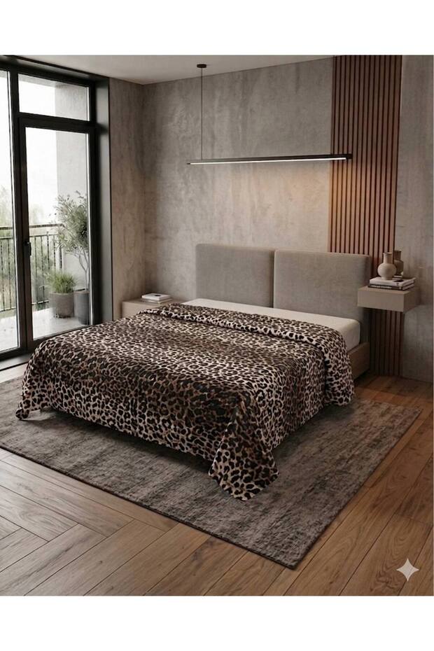 نمط الفهد المطبوع 200x240 سم. مزدوج (BATTAL) بيكيه واحد