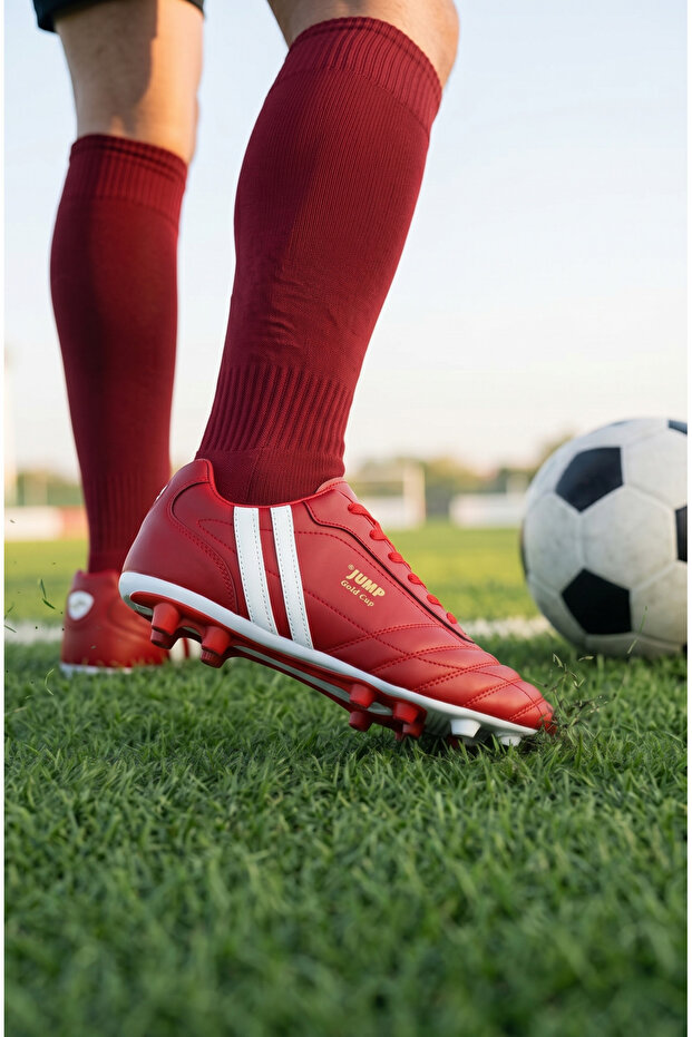 13256-E Red Children's Turf Artificial Grass Carpet Field Football Shoes
