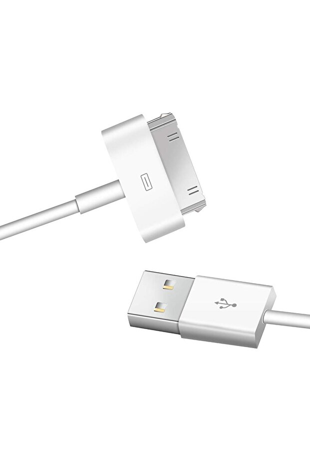 كابل مزامنة وشحن بيانات USB بـ 30 دبوسًا لهاتف آيفون أبيض - 2 متر - 4