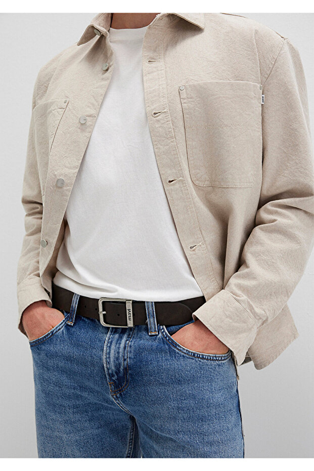 Brown Faux Leather Belt 0911020-85397