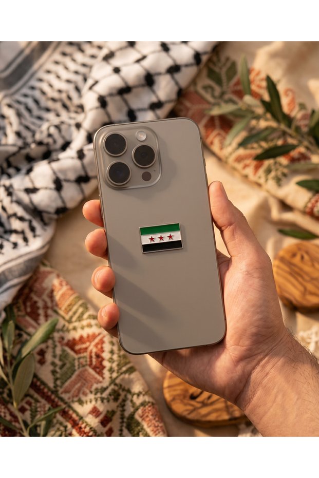 Metal Sticker Phone Back Decoration Syria Flag 3D Premium Embossed