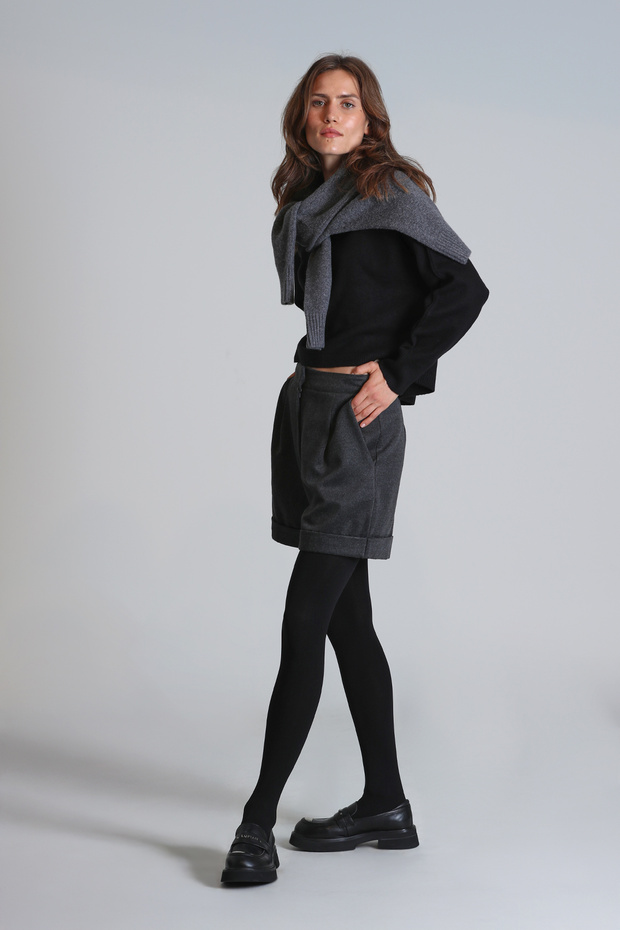 Vanessa Kadın Şort Antrasit - 1