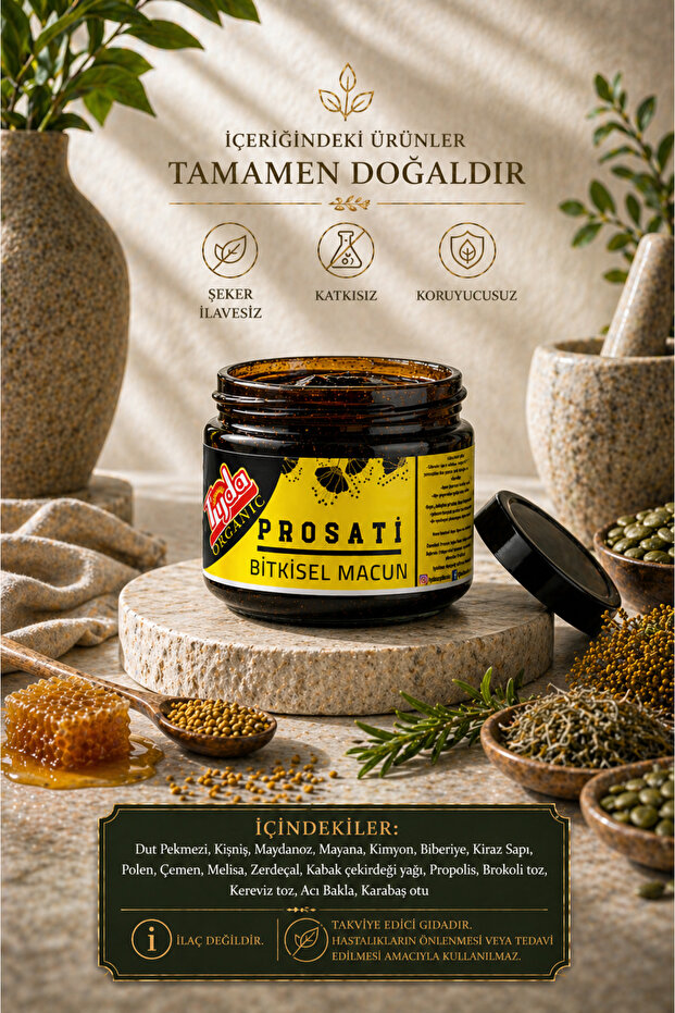 PROSATİ-Acı Baklalı(TİRMİS)Kerevizli,Kişniş,Kabak Çek.Yağı Bitkisel Destek Macunu 350 gr - 1