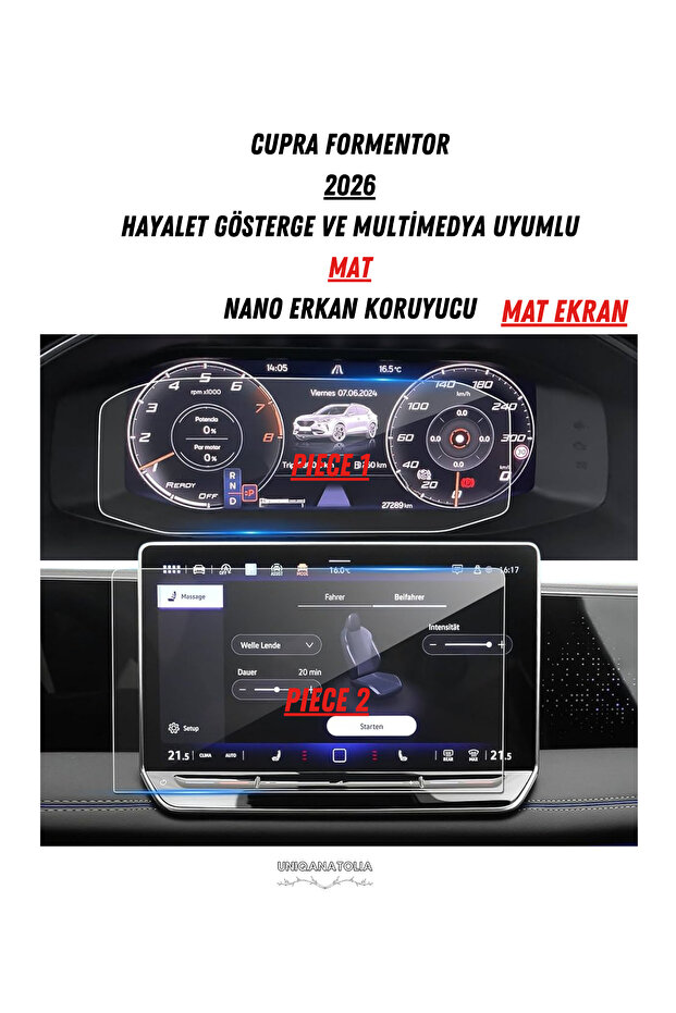 Cupra Formentor 2026 Ghost Screen and Multimedia Compatible Set Matte Screen Protector