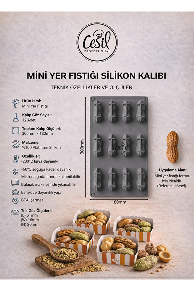 Mini Peanut Silicone Mold - 3