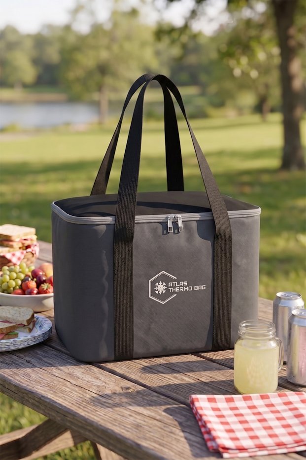36 Liter Thermal Insulated Zippered Classic Camping Picnic Thermos Hot Cold Thermal Bag