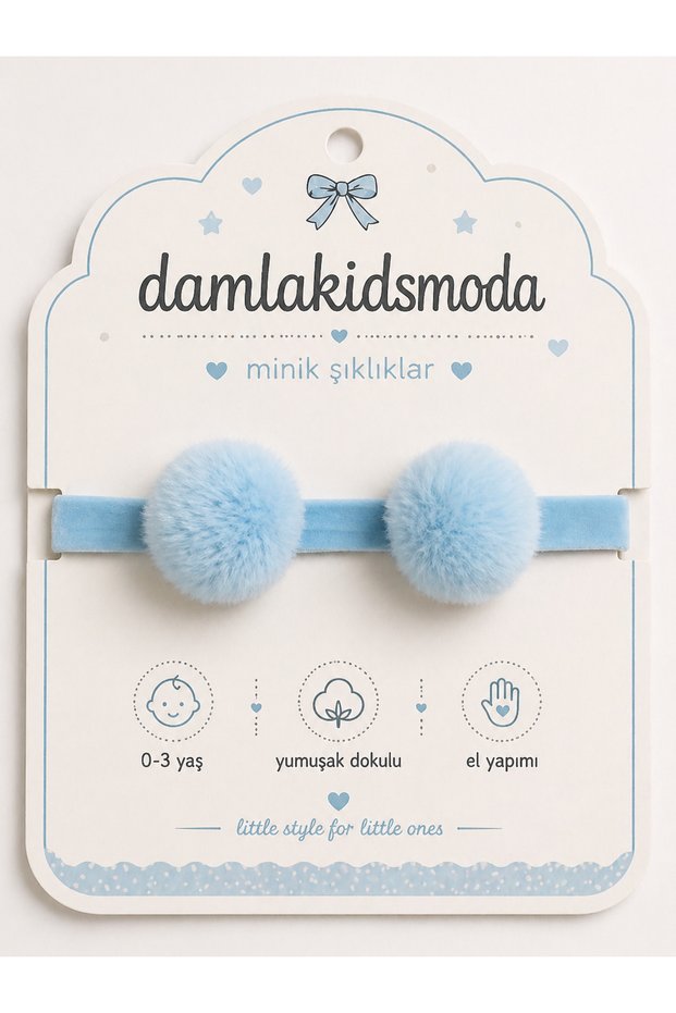 Girl Child Baby Bandana Baby Blue