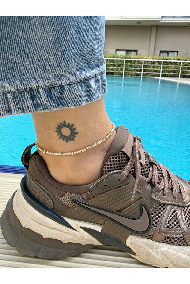 Hlh007 Metallic Multicolor Foot Jewelry (21 cm + 3 cm Extension)