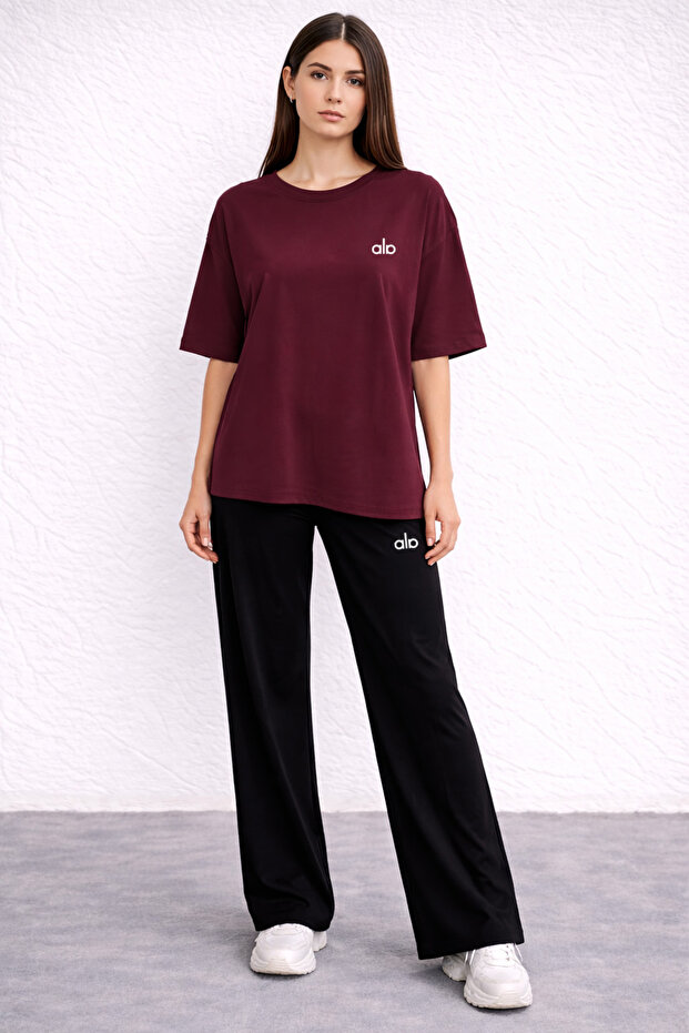 Women's Oversize Basic 2-Piece Set 100% Cotton Comfortable Stylish Combination