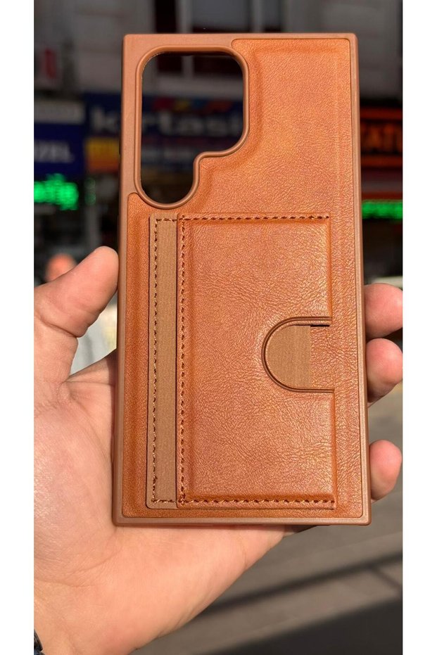 Galaxy S24 Ultra Case with Velvet Card Holder and Stand