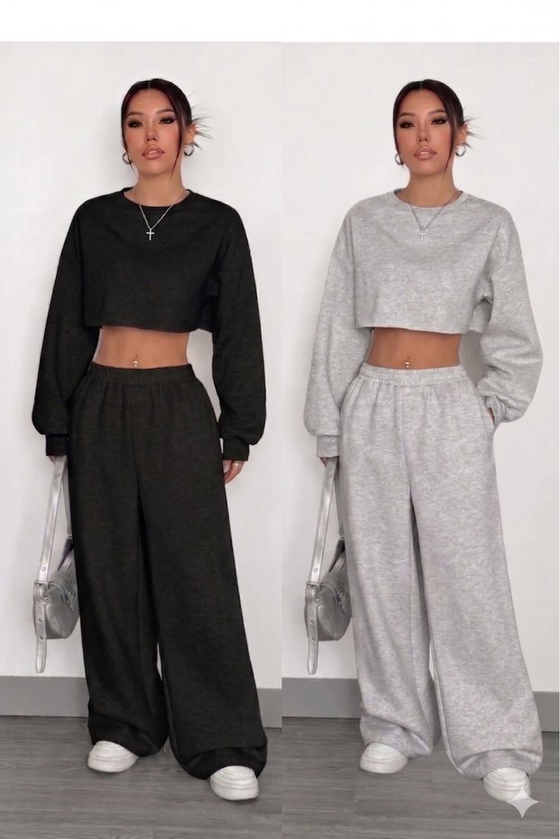 Women's Sweatpants 2-Pack - Black - Gray - Waist-Tied, Suitable for Daily Use, Comfortable Fit, Washable Fabric
