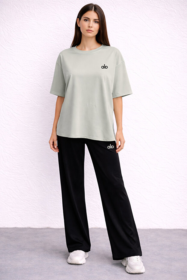 Women's Oversize Basic 2-Piece Set 100% Cotton Comfortable Stylish Combination