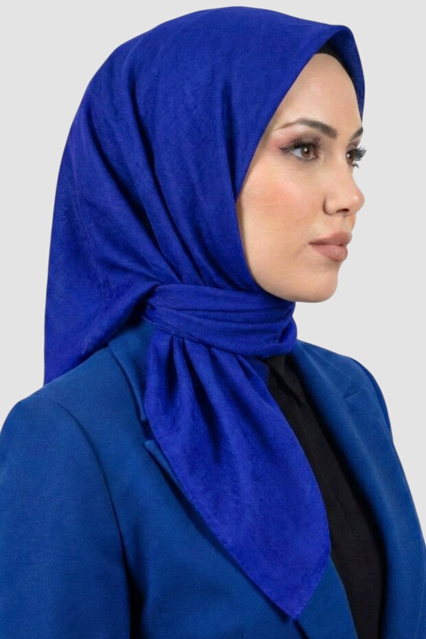 Women's Cobalt Blue Deluxe Bamboo Crush Scarf