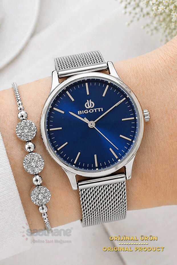 Original Adjustable Mesh Cord Steel Women's Wristwatch