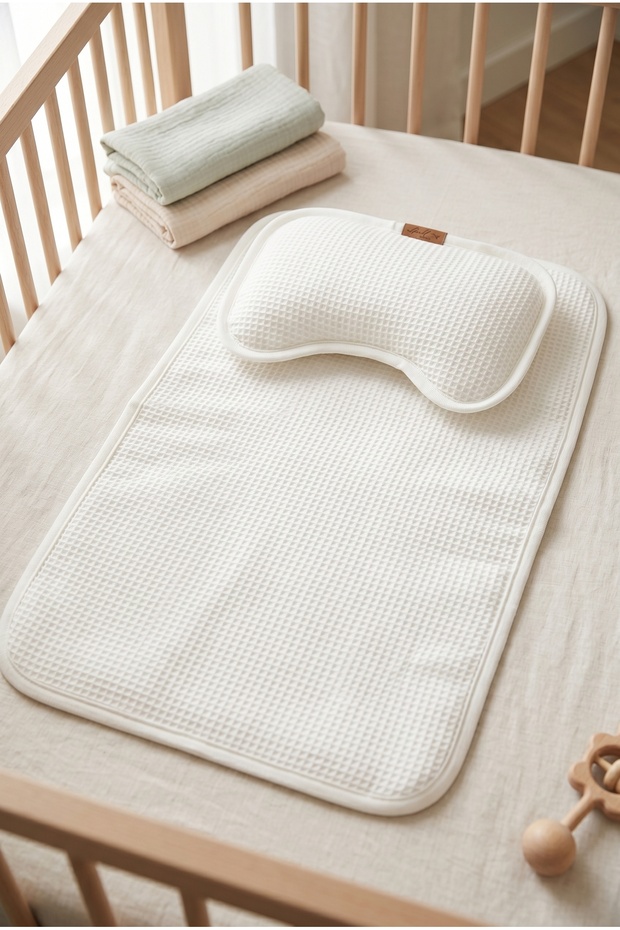 Baby Changing Mat and Cushion 2-Piece Changing Set with Inner Filling and Care Cover