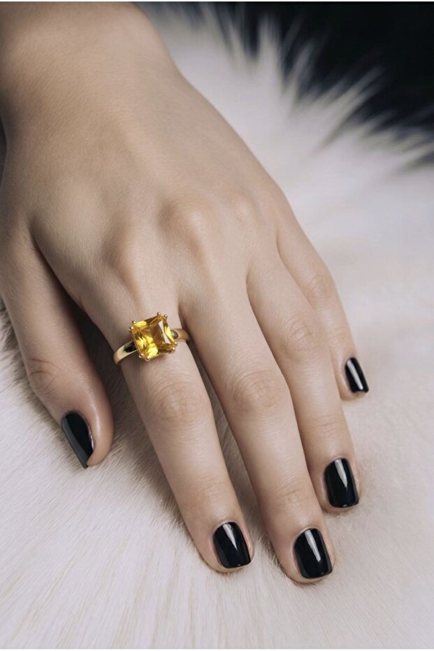 Single Stone Adjustable Zircon Stone Ring