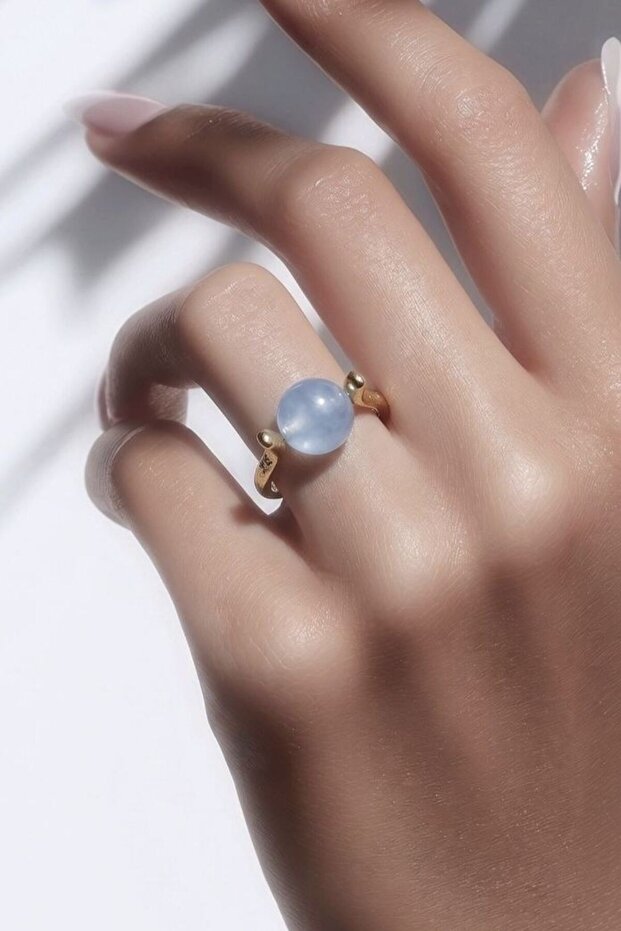 Natural Stone Beaded Ring