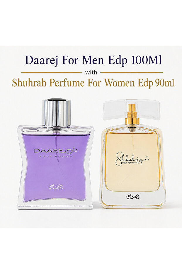 Daarej For Men EDP 100ML with Shuhrah For Women EDP 90ML – Premium Couple Combo