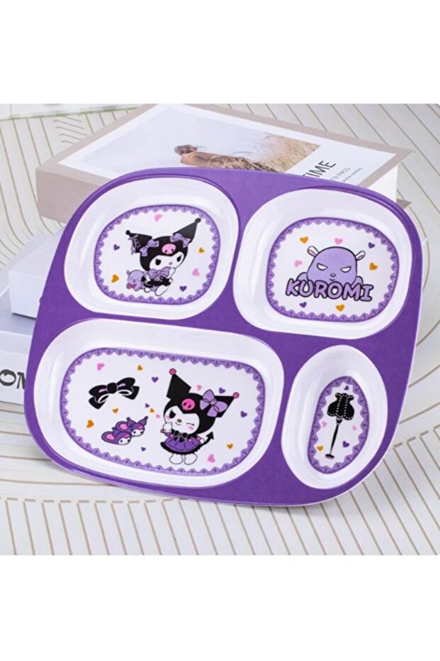 Kids Divided Plate – BPA-Free Multi-Compartment Cartoon Dinner Plate