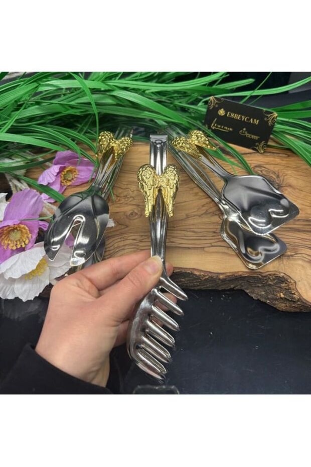Angel Detailled 3-Piece Tongs