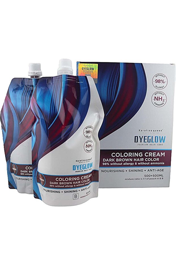 Dyeglow Dark Brown Hair Coloring Cream
