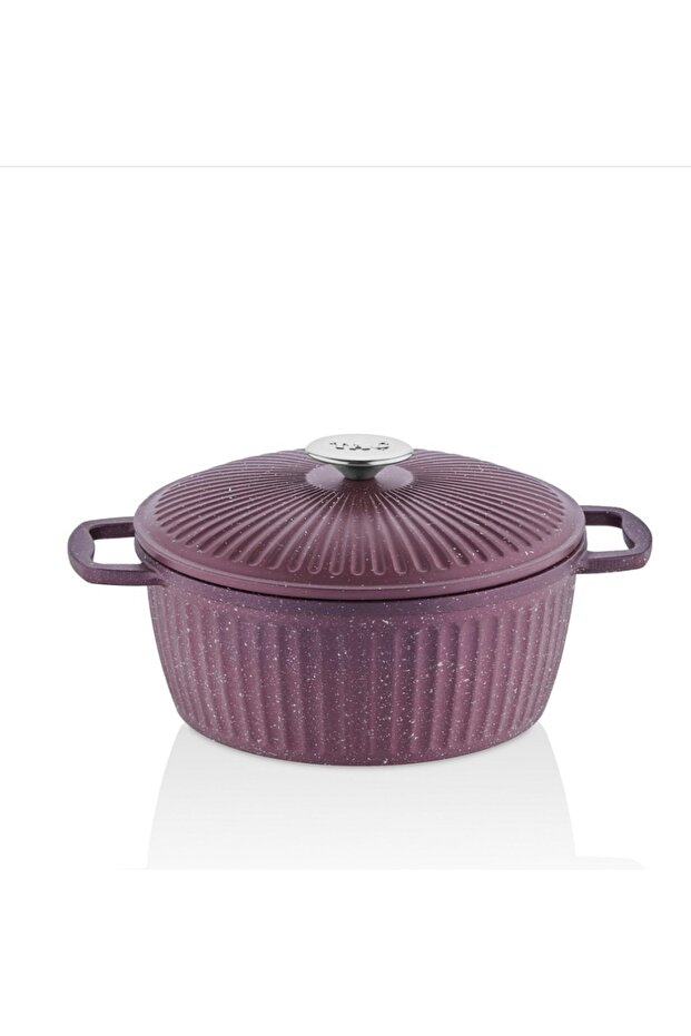 Taç bella cast deep 28 cm cast lid pot lilac