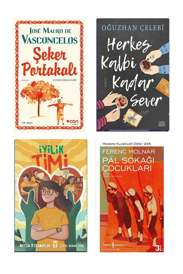 5-6-7-8Th Grade Reading Set Şeker Portakalı İyilik Timi Herkes Kalbi Kadar Sever Pal Sokağı Çocukları 4 Books