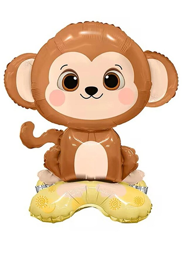 Standing Monkey Foil Balloon 60 cm – Cute Monkey Party Balloon – Children's Birthday Decoration
