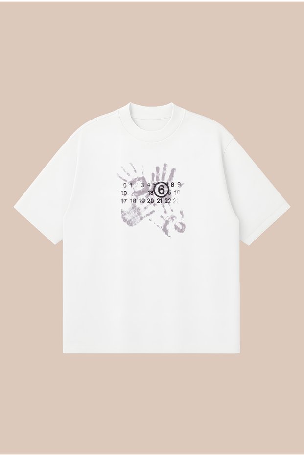 Maison Margiela Hand Boxy Fit Oversize Unisex 100% Cotton Tshirt – Printed T-Shirt | Streetwear