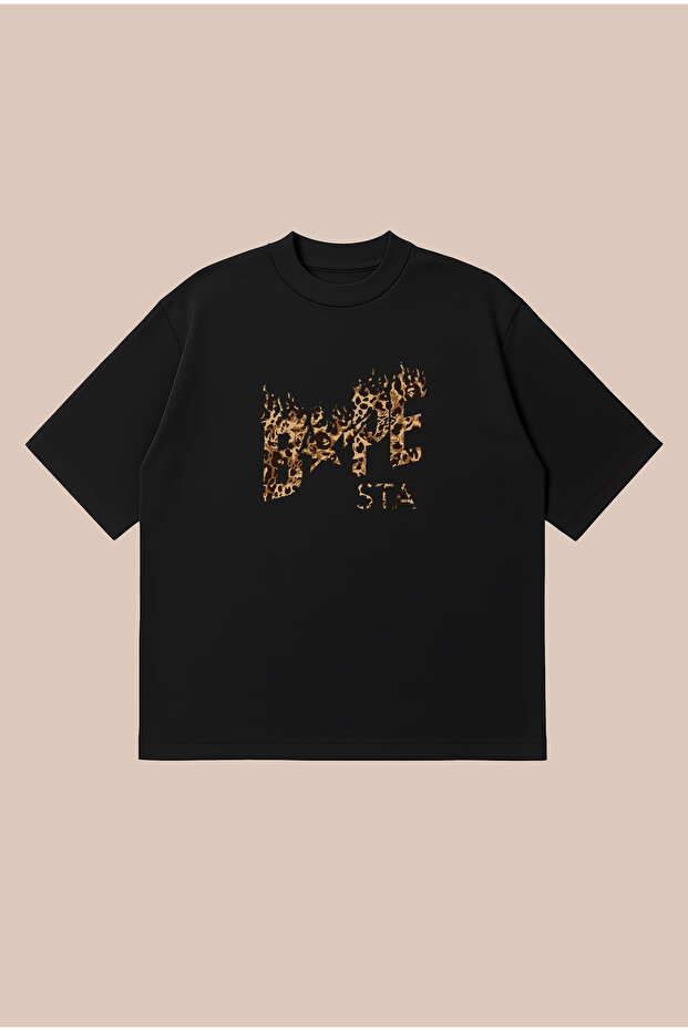 Bape Leopard Pattern Boxy Fit Oversize Unisex 100% Cotton Tshirt – Printed T-Shirt | Streetwear