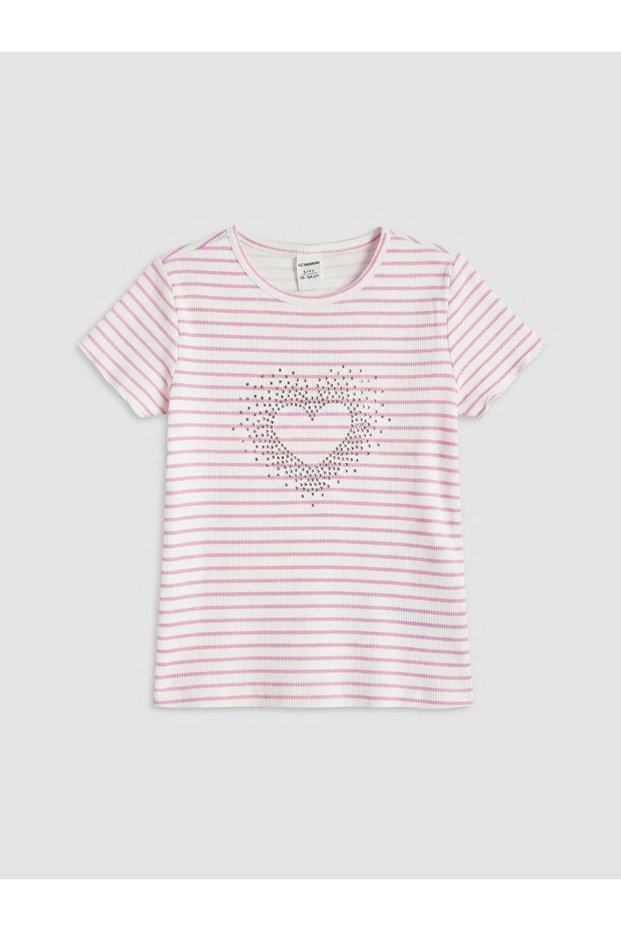 Lcw Kids Stoned Girls' Ribbed T-Shirt