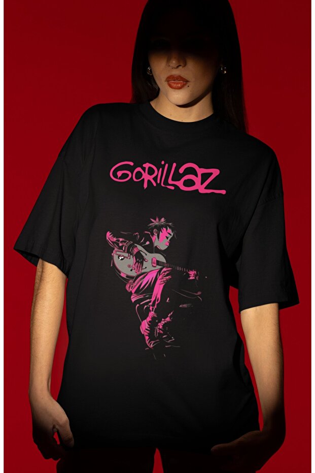 Gorillaz Rock Metal Music Band Pre-Printed Unisex Oversize T-Shirt
