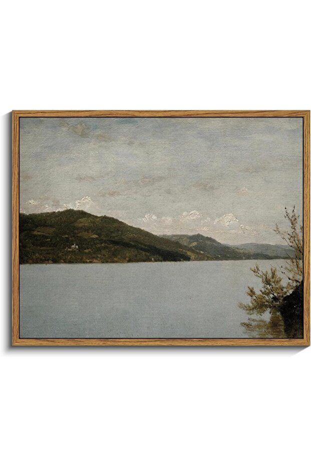 Large Canvas Wall Art 40x60 cm with Outer Frame Vintage Landscape Painting