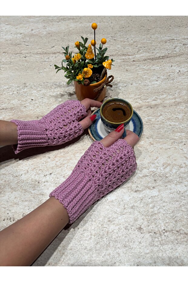 Handmade Fingerless Gloves/ Stylish Openwork Design/ Winter Women's Gloves