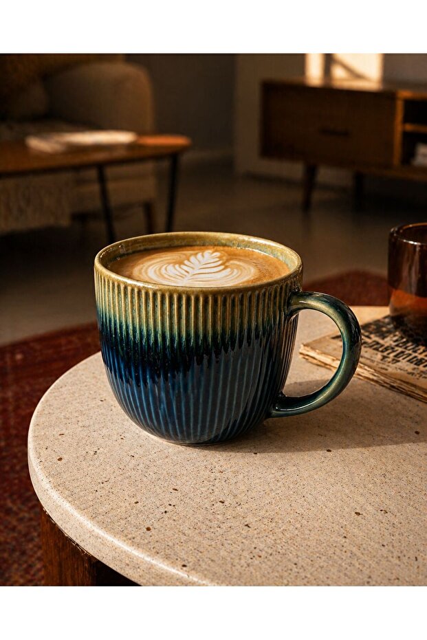 Adenya Sepeti Olivie Polish Mug - Blue - 250 ml