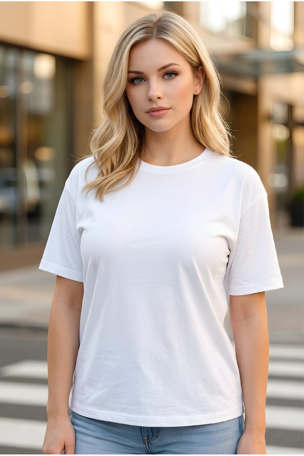 Unisex Crew Neck Oversize Cotton T-Shirt