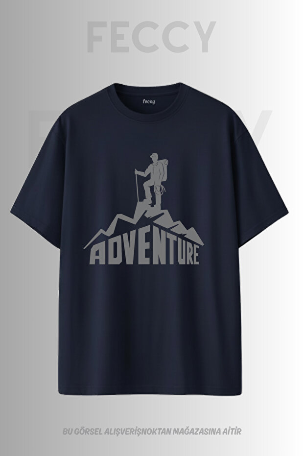 Premium Adventure Printed Hunter Theme Unisex Oversize Women's T-Shirt Men's T-Shirt Cotton Oversize T-Shirt