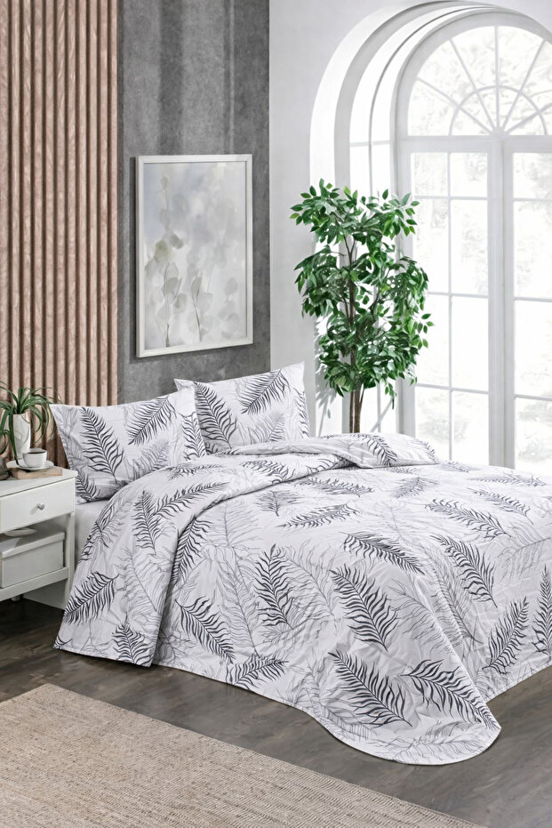 طقم غطاء سرير مبطن بنقشة بيكيه - 170x230 سم - مع غطاء وسادة واحد