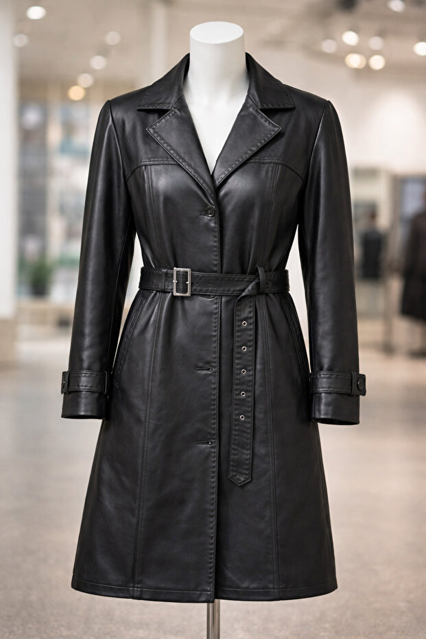 Long Leather Jacket - 2