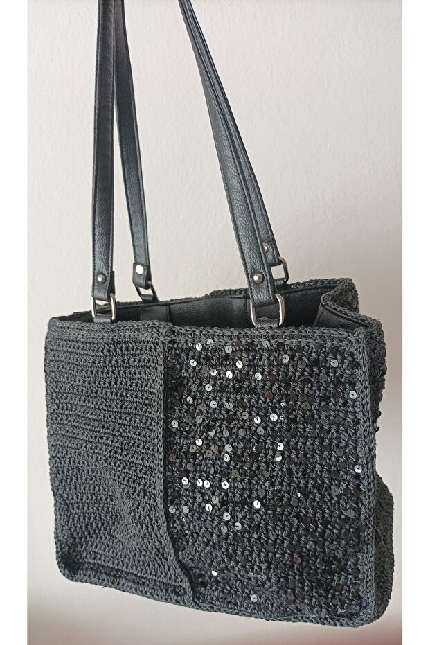 Hand Knitted Women's Shoulder Bag - Handmade Bag, Stylish for Daily Use