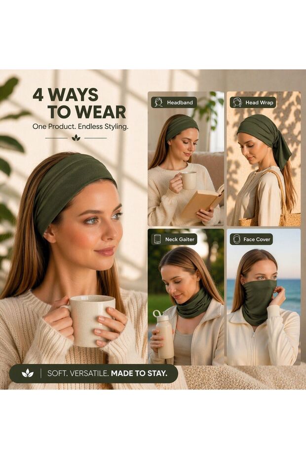 100% Cotton Flexible Soft Outdoor Multi-Purpose Bandana Neck Gaiter