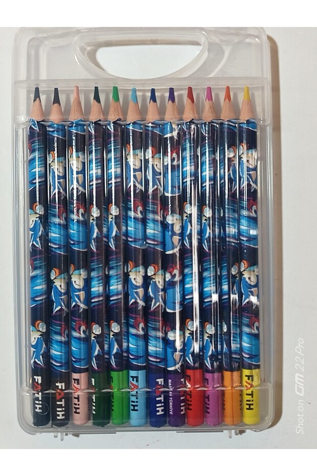 Triangular Colored Crayons in Jumbo Plastic Box - 1