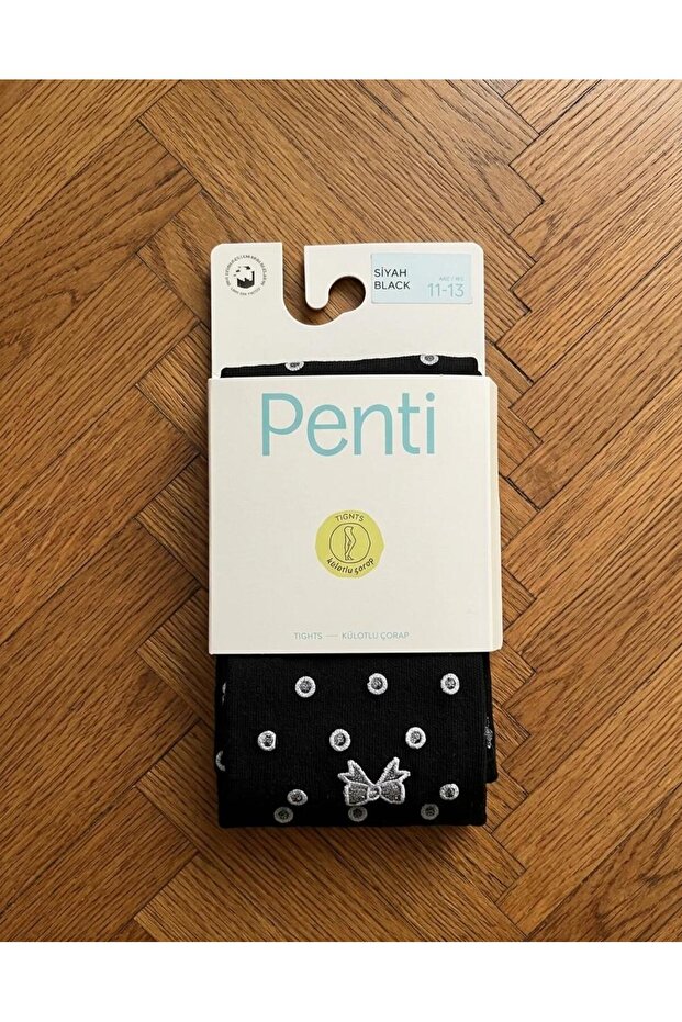 Black Color Butterfly Girls' Pantyhose