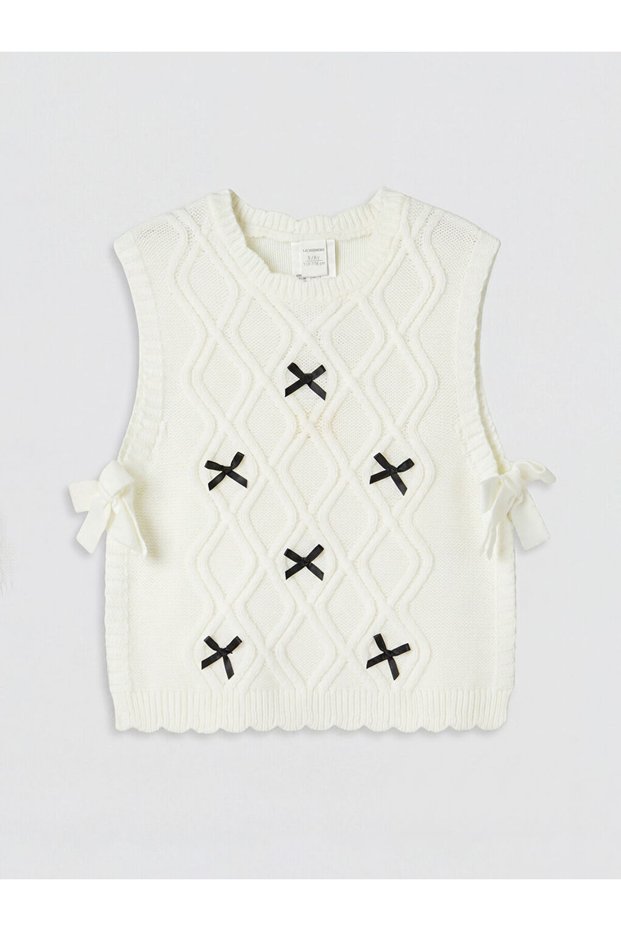 Quality Pieces from Çelebi Store Girls' Bowknot Knitwear Sweater