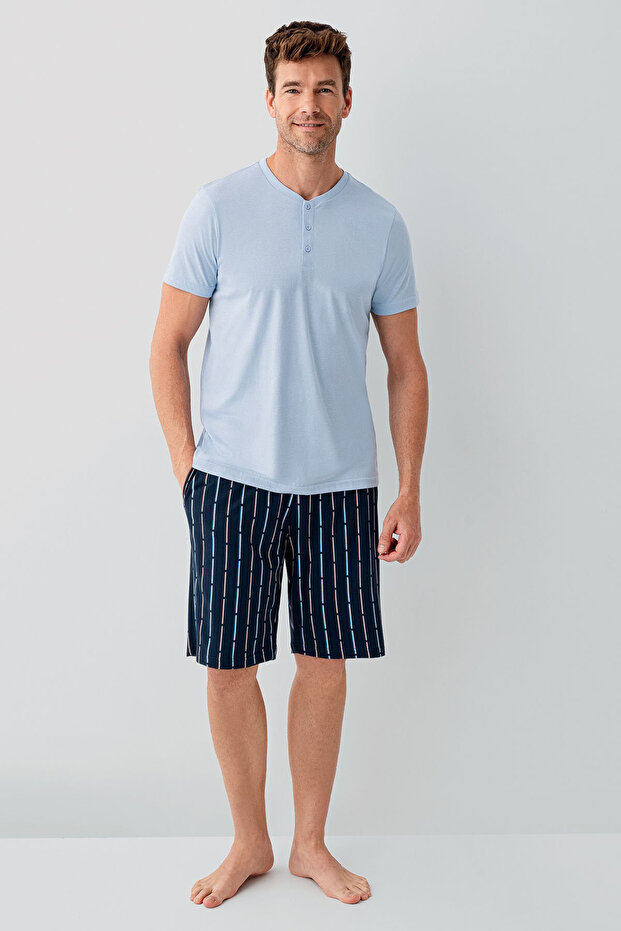 Men's Blue Bermuda Suit