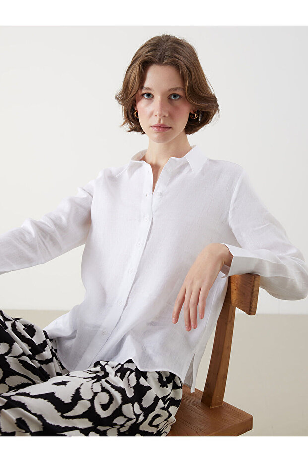 Nevavm 100% Linen Women's Shirt with a Difference