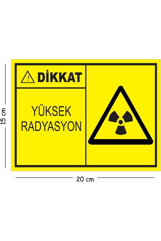 Metal Attention High Radiation 15X20 cm Warning Occupational Safety Sign