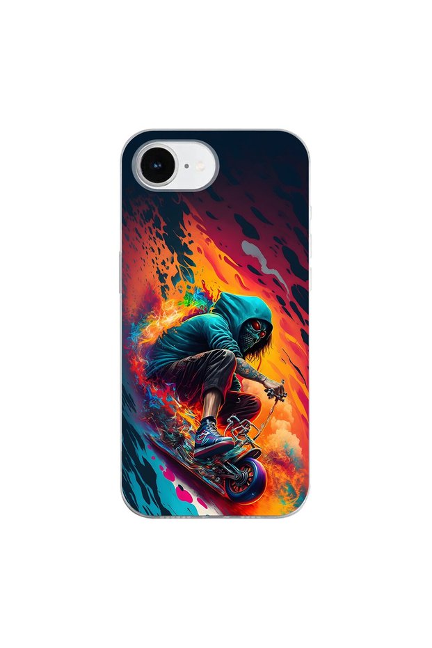 iPhone 16E Compatible Aesthetic 5 Design Transparent Case