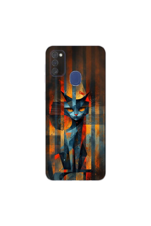 Samsung Galaxy M30S Compatible Aesthetic 2 Design Transparent Case